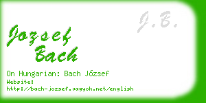 jozsef bach business card